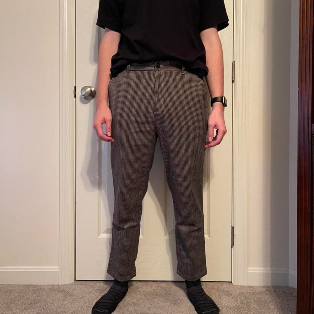 PacSun brown checkered trousers